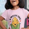 cute girl in a Light Pink A-MAIZE-ING Tshirt