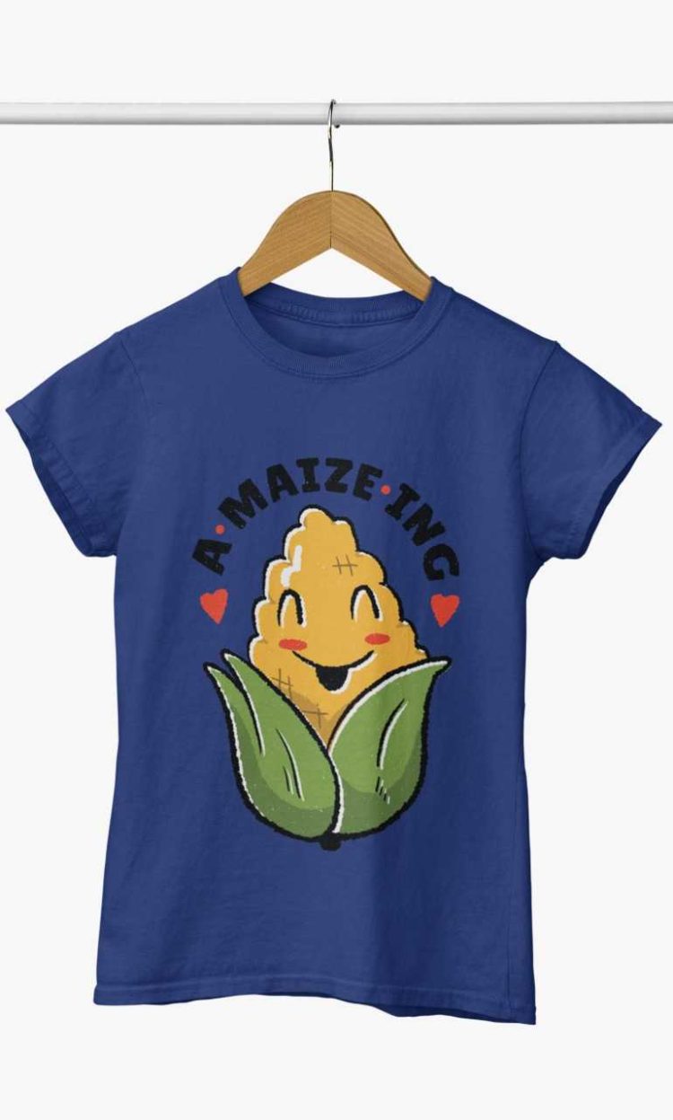 deep blue A-MAIZE-ING Tshirt