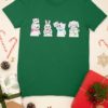 green tshirt with animals holding letter to santa