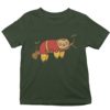 olive green Superhero Sloth Tshirt
