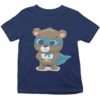 navy blue bear superhero tshirt