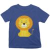 deep blue tshirt with a cute lion