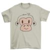 Monkey Face On A Grey Tshirt