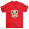 Monkey Face On A Red Tshirt