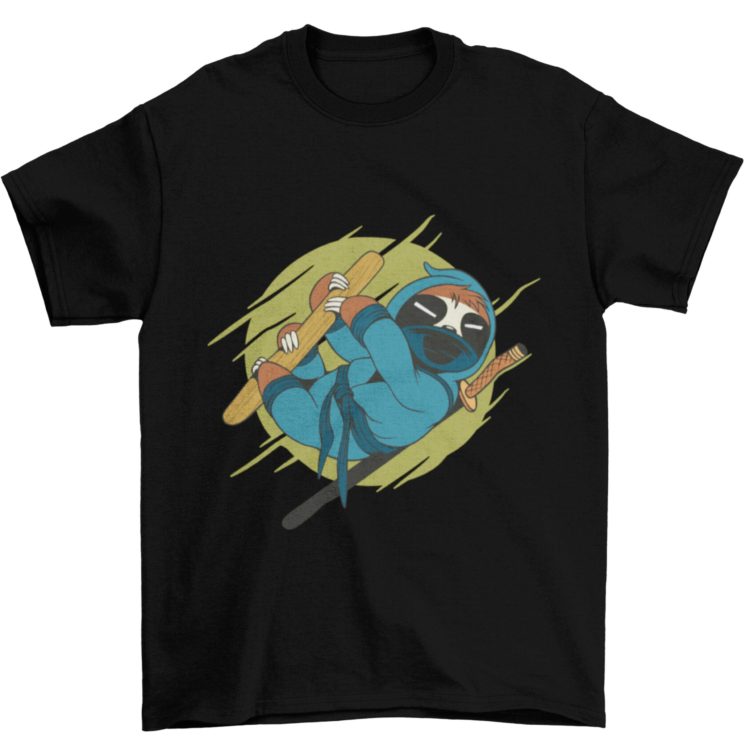 Black Ninja Sloth Tshirt
