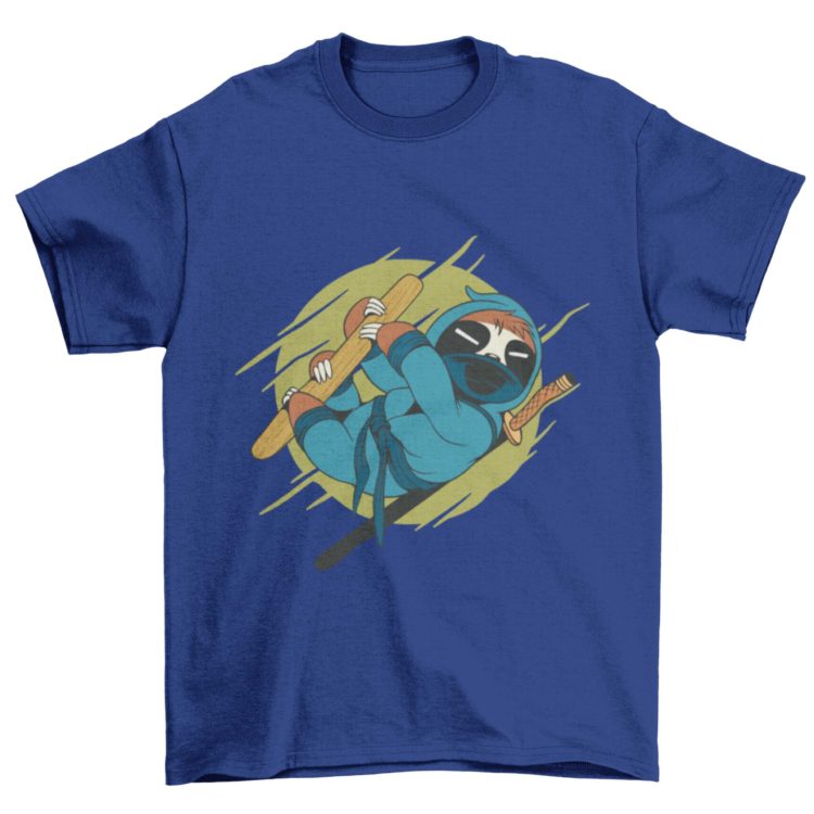 Deep Blue Ninja Sloth Tshirt