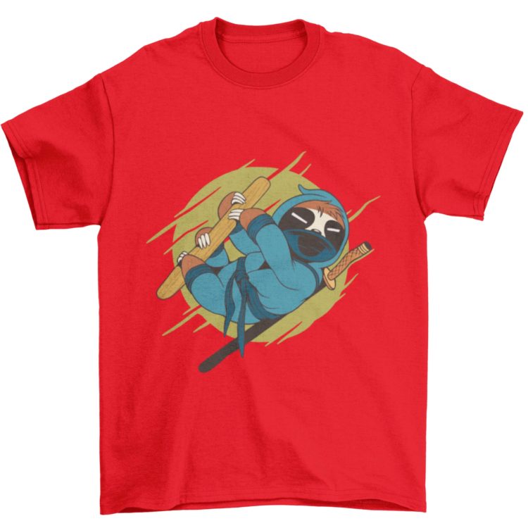Red Ninja Sloth Tshirt