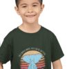 Happy Boy In An Olive Green Be Kind Tshirt