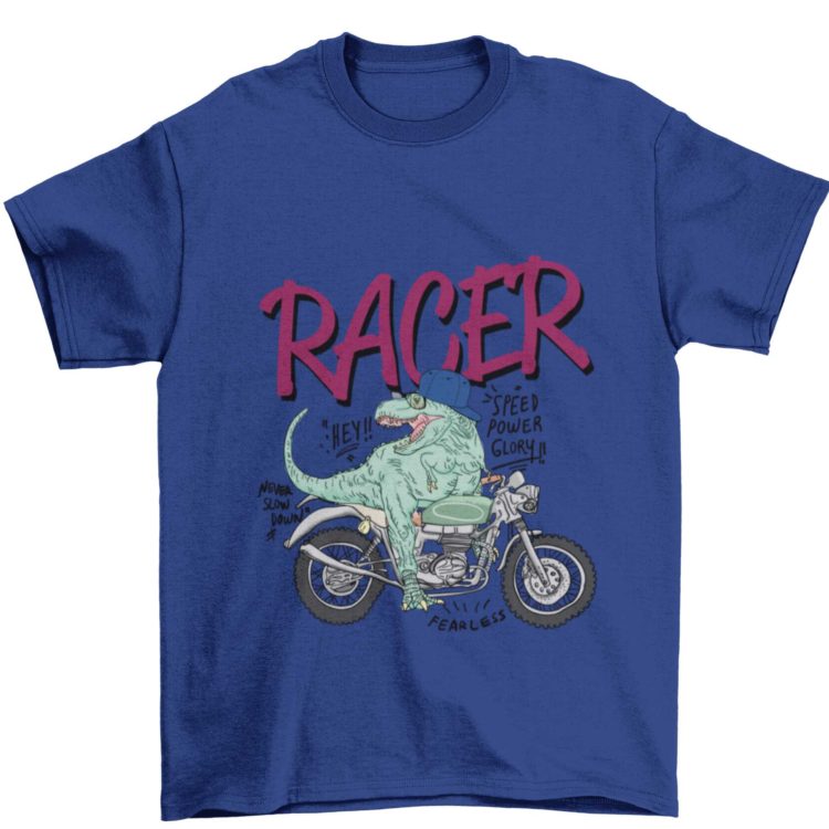 Dino Racer Deep Blue Tshirt