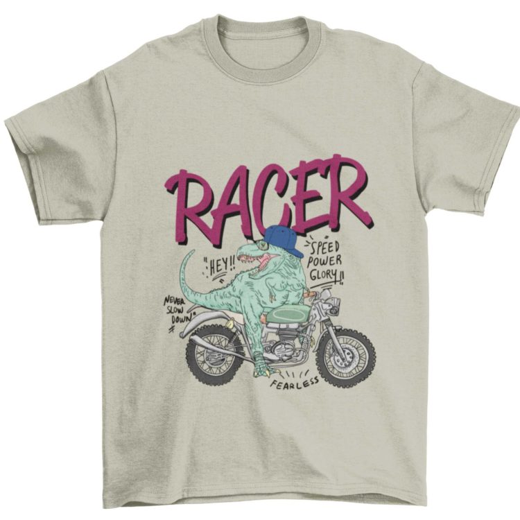 Dino Racer Grey Tshirt