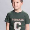 Handsome Boy In An Olive Green Courage Challenge Tshirt