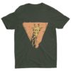 Olive Green Tshirt With A Giraffe In A Triangle design