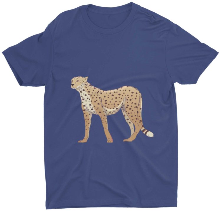 Deep Blue Cheetah Tshirt