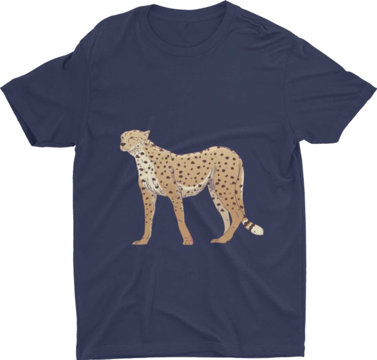 Navy Blue Cheetah Tshirt