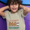 Cute Boy In A Grey Its Okay To Be Different Tshirt