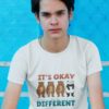 Handsome Boy In A White Its Okay To Be Different Tshirt