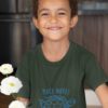 Adorable Boy In An Olive Green Make Waves Tshirt