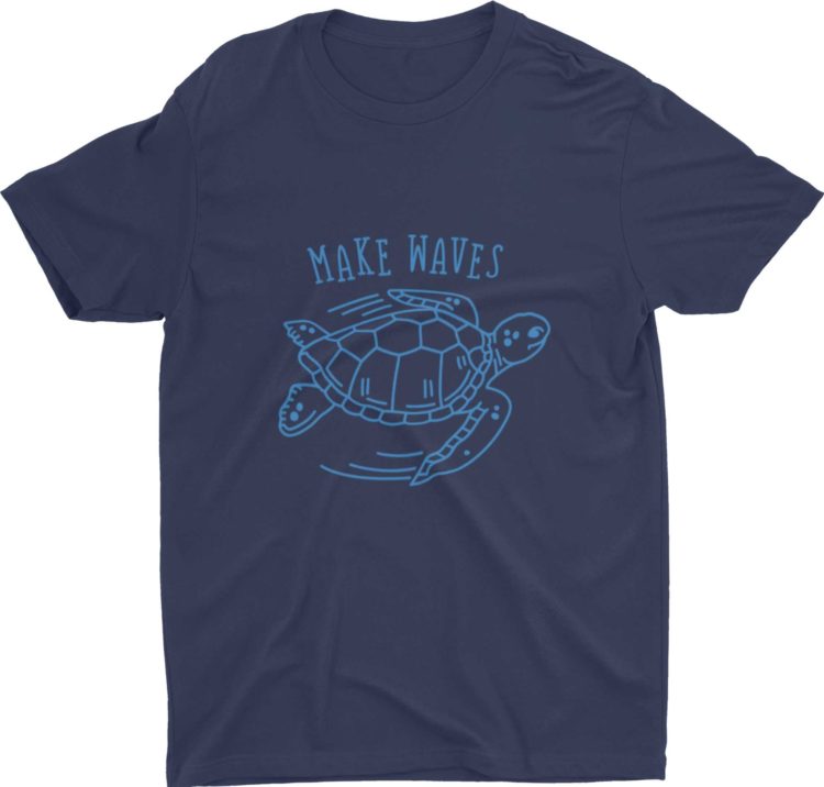 Navy Blue Make Waves Tshirt