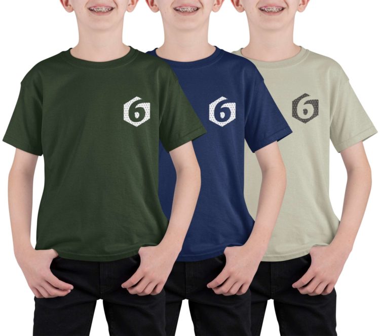 Pack of 3 cotton t-shirts for boys