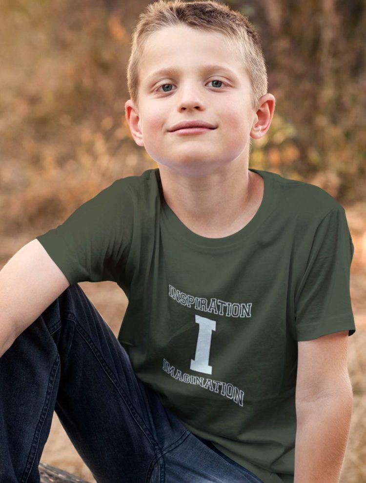 Cool Boy In An Olive Green Inspiration Imagination Tshirt