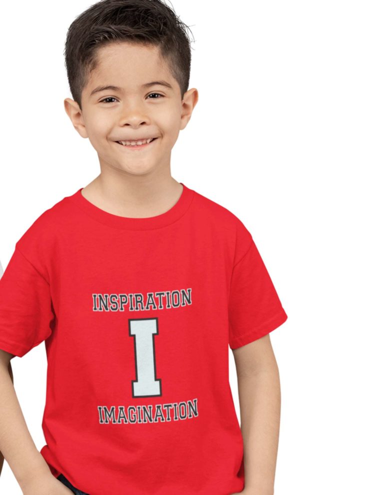 Happy Boy In A Red Inspiration Imagination Tshirt