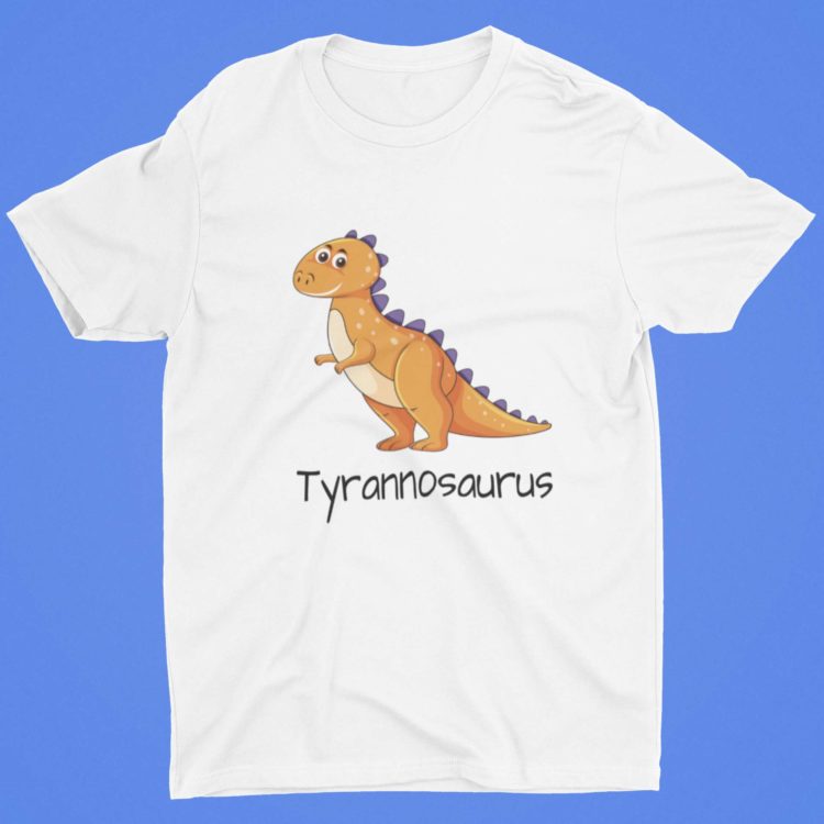 white tyrannosaurus tshirt
