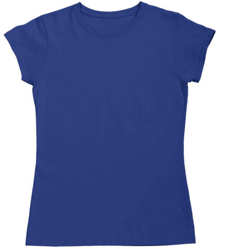 girls custom tshirt front - Deep Blue