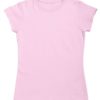 girls custom tshirt Front - Light Pink